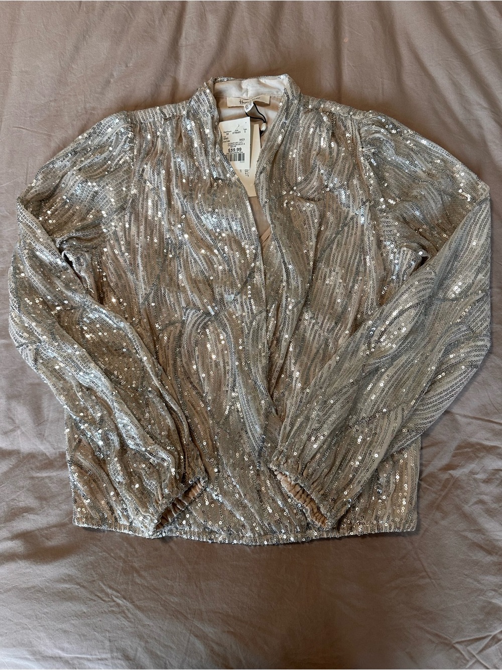 NWT| Sequinned Blouse
